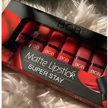 6 Pcs Bob Matte High Pigmented Lipstick Set