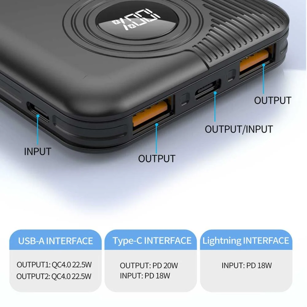 Aspor A320 Power Bank 10000mah 22.5w Fast Charging With Display – Electronic Device Designed For Power