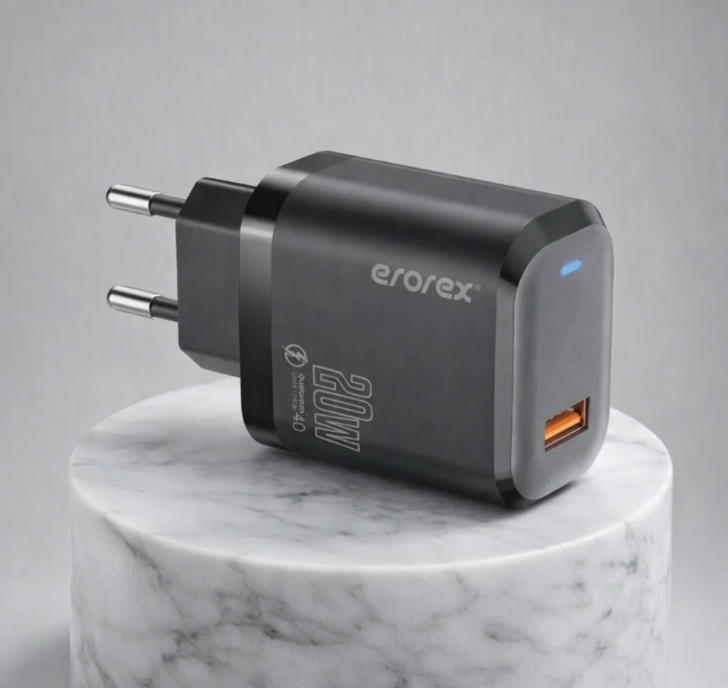 Erorex 20W QC-1.0 Fast Charging Adapter for Android iOS