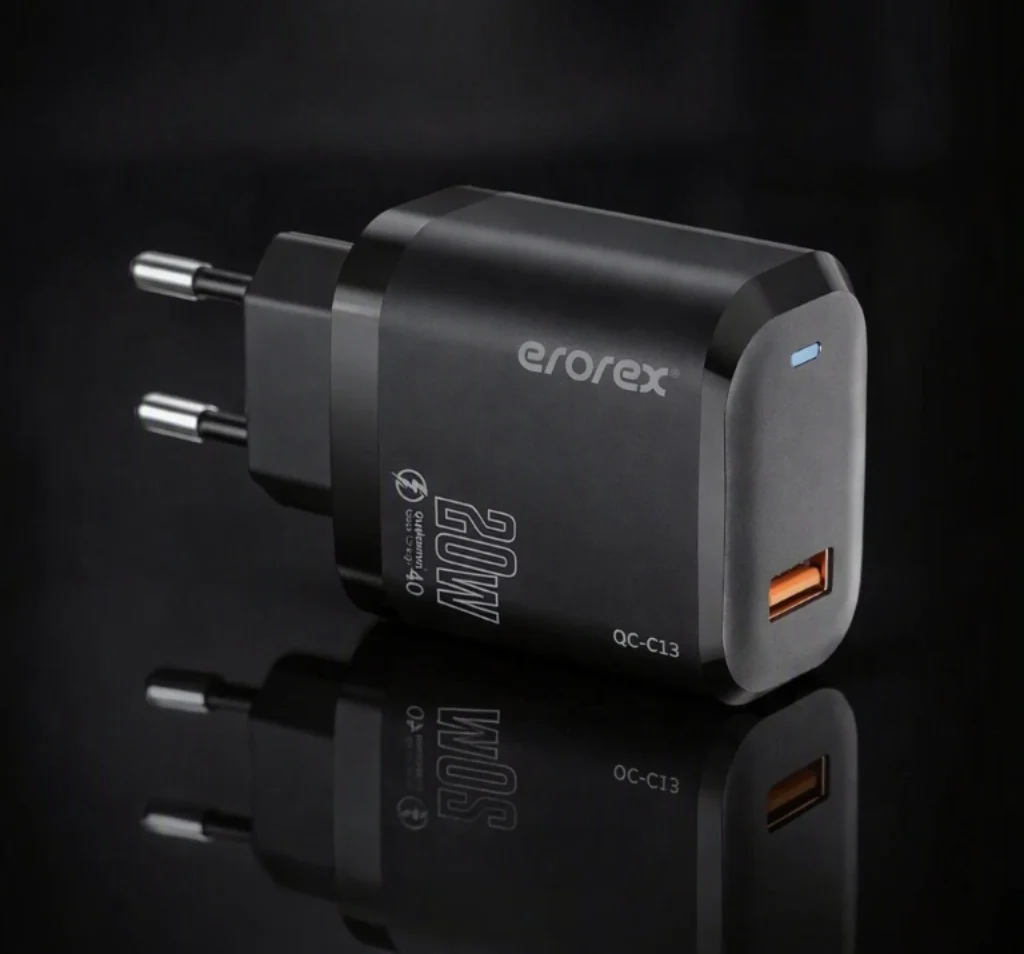 Erorex 20W QC-1.0 Fast Charging Adapter for Android iOS