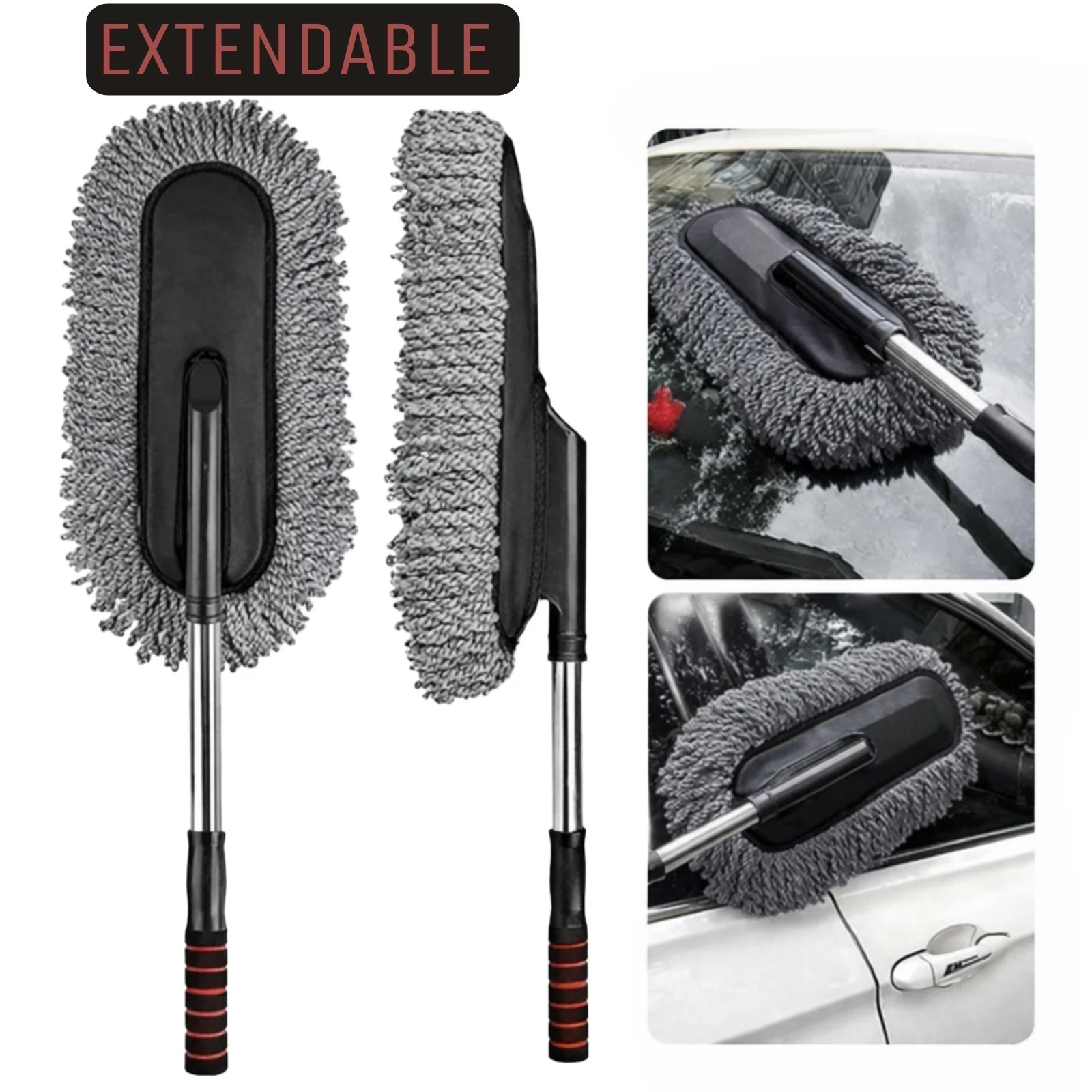 Extendable Car Duster Cleaning Mop Durable Lightweight Scratch Free Microfiber Practical Choice For Vehicle Interior And