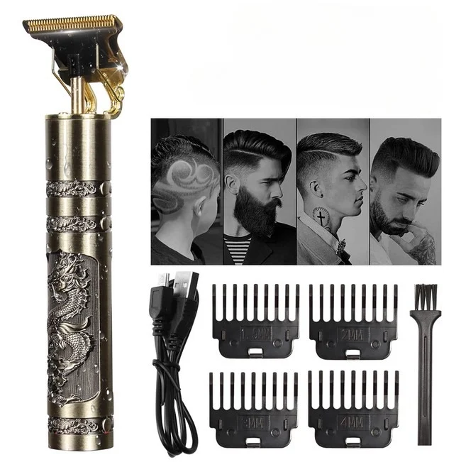 (metal Body) T9 Electric Shaver Man Cordless Hair Beard Trimmer For Men Haircut Shaving Machine Tools