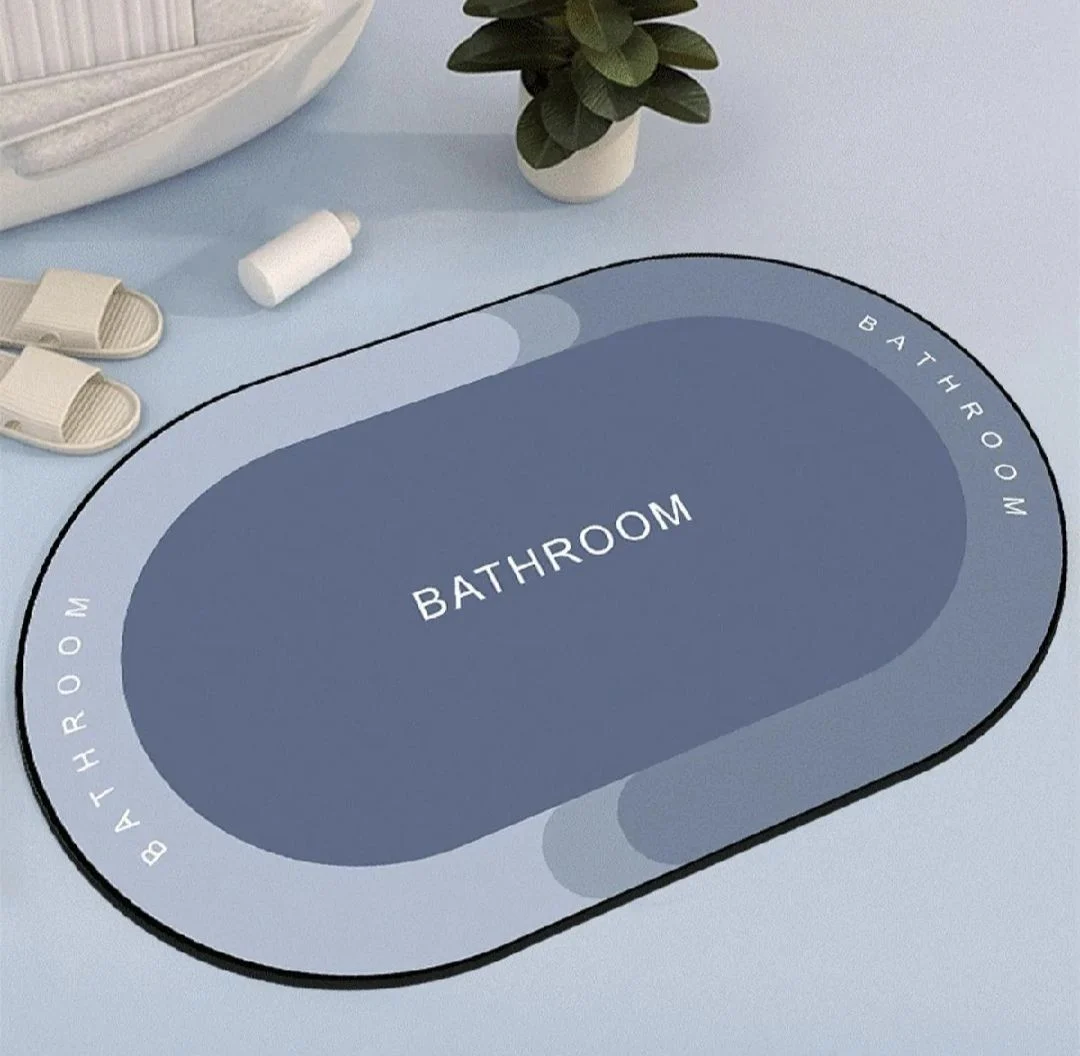Modern Abstract Marble Design Bathroom Floor Mat (39cm x 59cm) – Random Design